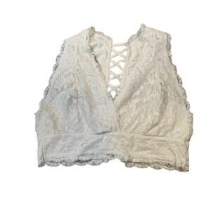 Altar'd State Lace Bralette White Feminine Cottagecore Fairy‎ Size Small